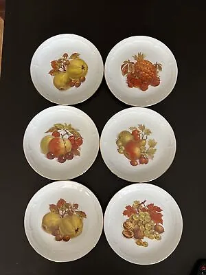 Set Of Six German Democratic Republic Kahla Bone China Fruit Plates NEW • $36