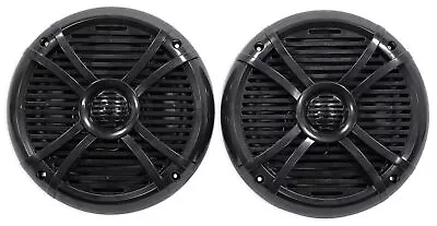 Pair Rockville RMSTS80B 8  1000w Waterproof Marine Boat Speakers 2-Way Black • $64.95