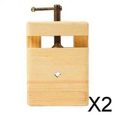 2X Adjustable Wooden Opening Clamp Table Vise Jaw Bench Clamp Drill Press Vice • £10.49