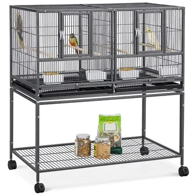 Stackable Divided Breeder Parakeet Bird Cage For Canary Cockatiel Parrot Finch • $128.99