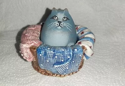 Yankee Candle Tea Light  Laundry Basket Plus Fat Cat Figurine  • $12.99