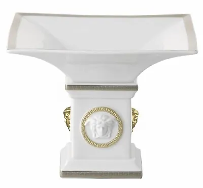 Rare Versace Rosenthal Medusa Gorgona Porcelain Pedestal Candy Dish 🇺🇸 • $850