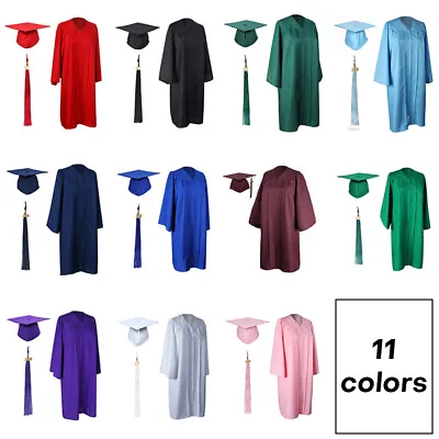 Unisex Graduation Gown Cap With Tassel Academic Gown High School And Bachelor • £25.99