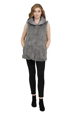 Love Token Nastia Reversible Genuine Rabbit Fur Vest - LT04-92 MSRP $380.00 • $76.46