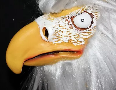 American Bald Eagle Costume Mask Bird Of Prey Hawk Animal White • £9.99