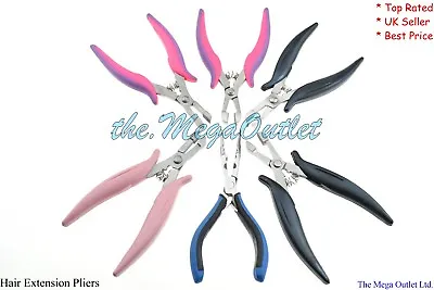 Professional HAIR EXTESNION PLIERS For Silicone Micro Rings Beads Loop Tool Kit • £8.99