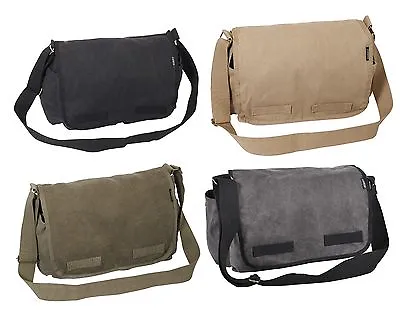 Men's Vintage Canvas Schoolbag Satchel Shoulder Messenger Bag Laptop Bag New 16  • $32.99