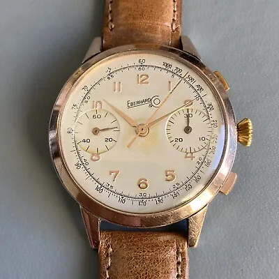 £1599.99 • Buy Vintage Eberhard 2 Register Chronograph Wristwatch Cal. 16000, Valjoux 65