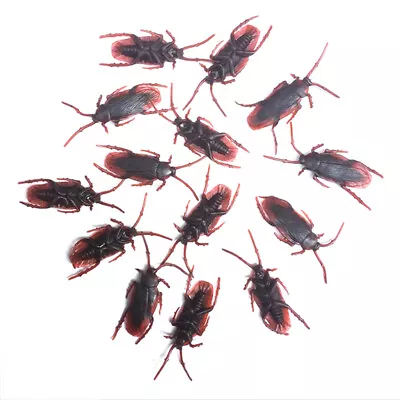 20pcs Lifelike Model Simulation Fake Cockroach Roach Bug Toy Funny Trick J_ Rock • £5.03
