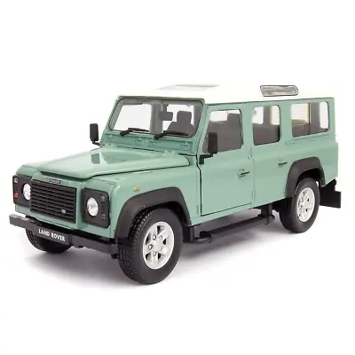 Oxford Diecast Cararama 1:24 125115 Land Rover Defender LWB Light Green • £18.95