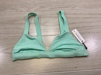 Vitamin A Neutra Ribbed Triangle Bikini Top Women's Size L(10) NEW MSRP $99 • $19.99