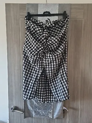 Ladies Zara Black/white Check Maternity Skirt Size Xl Appx 14/16 • £2.99