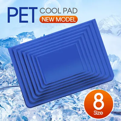 $10.99 • Buy Cool Gel Mat Dog Cat Bed Non-Toxic Cooling Dog Summer Pad 7 Sizes Pet FAST POST