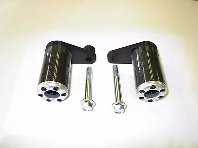 09-12 ZX6R Carbon Fiber Inlay Frame Sliders NEW! 2009 2010 2011 2012 • $121.40