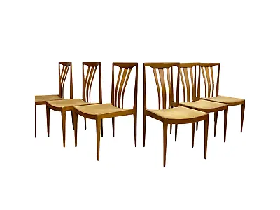 Mid Century Modern MAPLE Sculpted DINING CHAIRS Set Of 6 • $2200