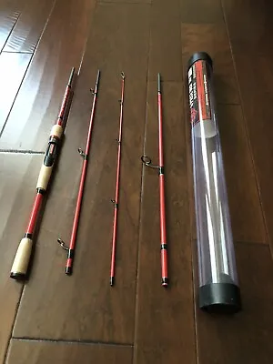 4-Pc 7’2” Travel Backpack Spinning Rod 3/8-1oz 12-20lb MH Light Strong Portable • $49.99