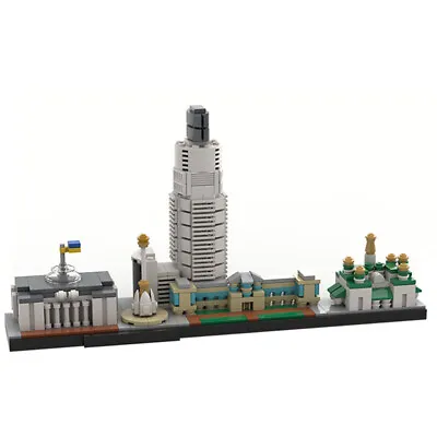 Building Blocks MOC Ukraine City Skylines Architecture Model Bricks 569 Pieces • $58.29