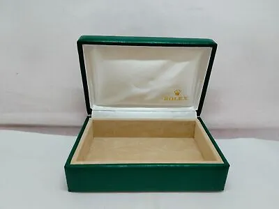 VINTAGE GENUINE ROLEX Watch Box Case Green Wood Leather No Inner 231208001eS • $82.68