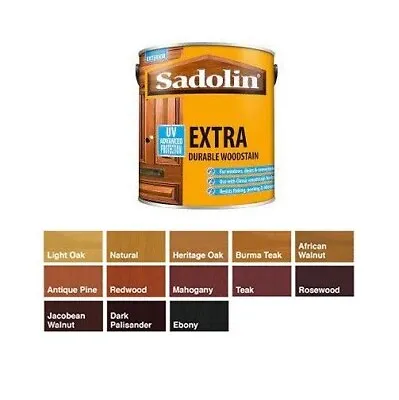Sadolin Extra Durable Woodstain All Colours All Sizes Exterior Woodstain • £15.55