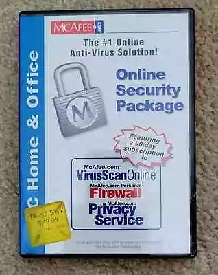 McAfee Online Security Package VirusScan Firewall Privacy Service - Brand New • $21.99