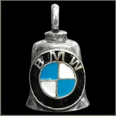 Pewter Motorcycle Gremlin Bell BMW Logo Blue White Black Made In The USA • $14.99