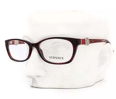 Versace MOD 3164 989 Eyeglasses Glasses Dark Red Black Havana 53-16-135 • $80