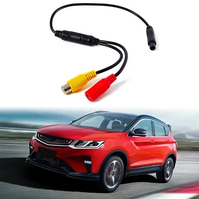 Car Reverse Backup Rear View Camera 4-Pin Male Connector To RCA Wire Adapter-:'h • $6.48