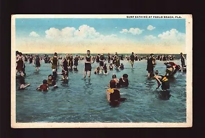 Postcard : Florida - Jacksonville Fl - Pablo Beach Surf Bathing Wb • $4.99
