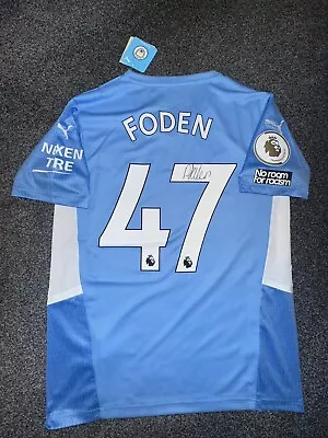 Phil Foden Manchester City FC Shirt With COA  • £195