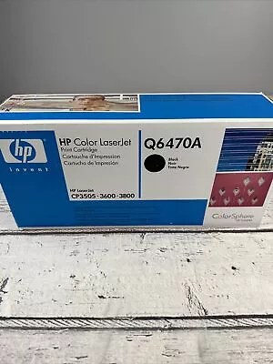 Genuine HP Q6470A 501A Black Toner Cartridge For LaserJet CP3505/3600/3800 • $39