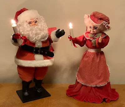 VTG Mr & Mrs Santa Claus Display Arts Animated Illuminated Moving Figure Xmas • $113.05