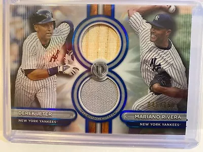 2024 Topps Tribute Derek Jeter / Mariano Rivera Bat Jersey Dual Relic Card #'d • $39.99