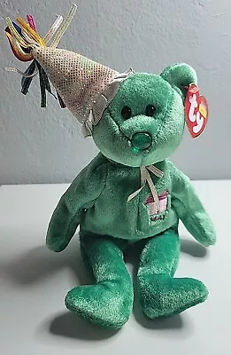 Ty Beanie Baby - Birthday Bear - MAY - VINTAGE (2002) RETIRED (9.5 ) NEW - MINT • $12