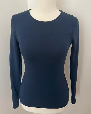 Kookai High Crew Neck Top - Navy Size 0/34-36 • $20