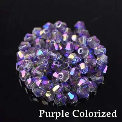 3mm 4mm 6mm 8mm Bicone Faceted Crystal Glass Loose Beads Lot For Jewelry Making • $4.45