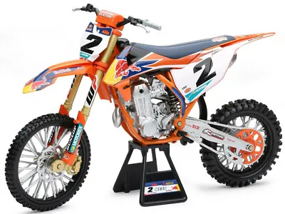 New Ray 49683 Red Bull Racing Ktm 450 Sx-f Dirt Bike 1/6 #2 Cooper Webb Orange • $42.90