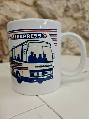 National Express Coach Cup Mug 1984 Bus Transport Leaflet Graphic Coaches • £7.99