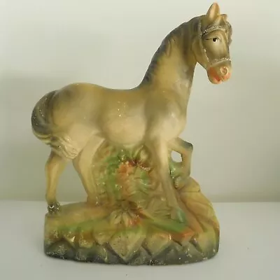 $48 • Buy Vintage 1940 Chalkware Horse Sculpture / Carnival Prize