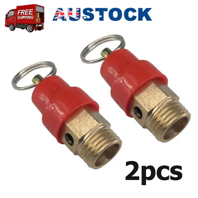 2X 1/4  Brass Air Compressor Safety Relief Valve Pressure Release Regulator NEW • $9.20