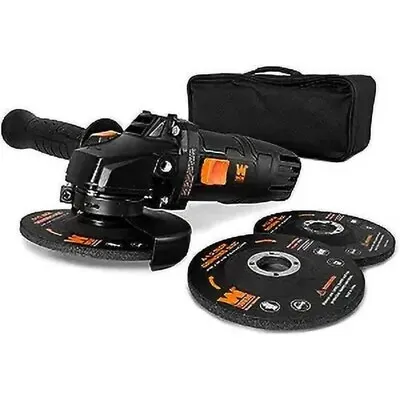 7.5-Amp 4-1/2-Inch Corded Angle Grinder With 3 Discs And Case 94475 • $29.59