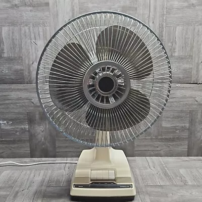 Vintage Sears Roebuck 12  Oscillating 3-Speed Fan Smoke Blades Model 453-80120 • $39.97