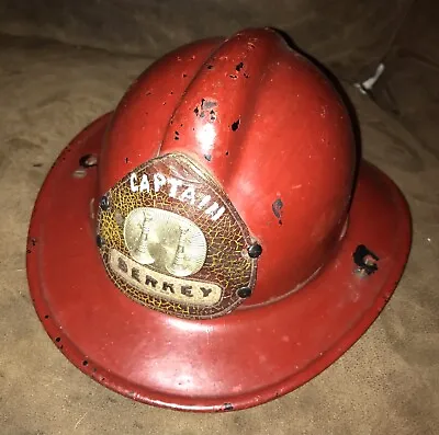 Antique MSA Fire Helmet With Leather Front Piece. • $179.95