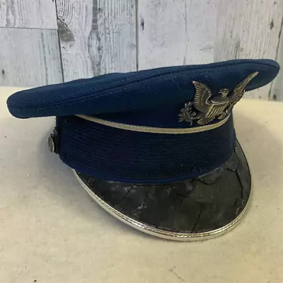 Vintage Art Caps Military Headwear USA Eagle Men Navy Blue Pilot Hat Cap Costume • $60