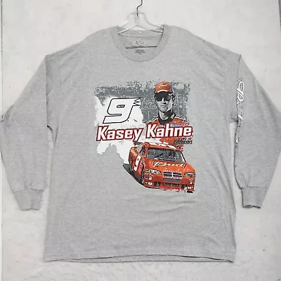 Chase Authentics Mens T-Shirt 2XL Gray Long Sleeve Racing Kasey Kahne Graphics • $22.49