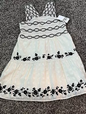 Zara Girls Size 13-14 Black Ivory Sun Dress NWT • $17