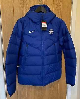 Nike Chelsea FC Winter Hooded DOWN-FILL Jacket (Size L) Blue CI5706-498 • £164.99