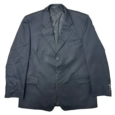 YSL Yves Saint Laurent Wool Blazer Jacket Black Mens 46R • £29.99
