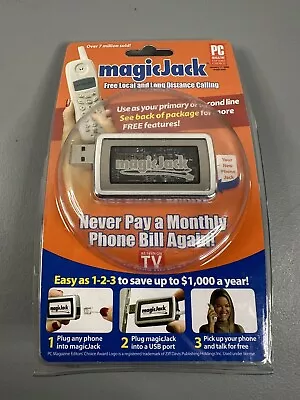 Magic Jack USB PC To Phone Local & Long Distance Free Calls Computer Sealed • $14.99