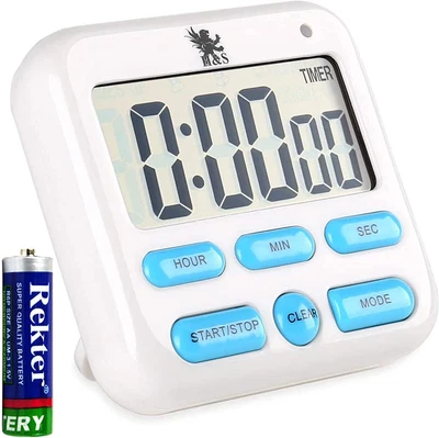 £8.70 • Buy H&S Kitchen Timer Alarm Clock Digital Cooking Timer Magnetic Countdown Clock LCD