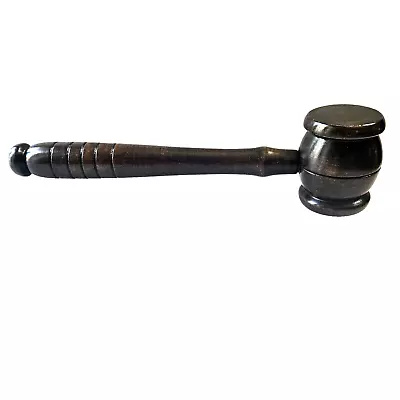 Vintage 9  Long Judge/Lawyer/Auctioneer Brown Wooden Mallet Gavel Excellent. • $25